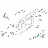 OEM 2014 Hyundai Elantra GT Front Door Inside Handle Cable Assembly Diagram - 81371-A5100