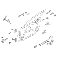 OEM 2015 Hyundai Elantra GT Front Door Outside Handle Cable Assembly Diagram - 81381-A5000