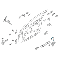 OEM 2016 Hyundai Elantra GT Front Door Outside Handle Cable Assembly Diagram - 81381-A5000