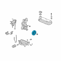 OEM Honda Pulley, Crankshaft Diagram - 13810-PWC-013