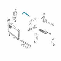 OEM 2000 Toyota Sienna Overflow Hose Diagram - 16472-0A040