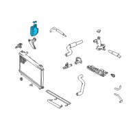 OEM 1998 Toyota Sienna Reservoir Assembly Diagram - 16470-0A040