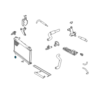 OEM 1999 Toyota Sienna Radiator Assembly Lower Support Diagram - 16535-0A070