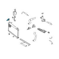 OEM 2001 Toyota Sienna Radiator Assembly Upper Bracket Diagram - 16533-0A020