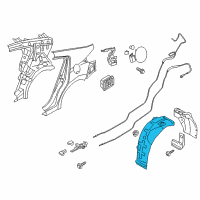 OEM 2019 Hyundai Elantra Rear Wheel Front Piece Guard, Left Diagram - 86823-F2500