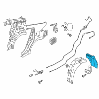 OEM 2017 Hyundai Elantra Rear Wheel Guard, Right Diagram - 86822-F2000