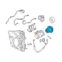 OEM 2001 Chrysler Prowler PULLY Kit-A/C Compressor Diagram - 4723014