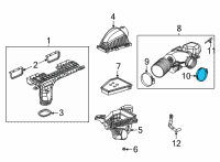 OEM Jeep Grand Cherokee L CLAMP-AIR CLEANER DUCT Diagram - 6513249AA