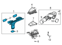 OEM Jeep Grand Cherokee L Duct-Ambient Air Diagram - 68410708AC