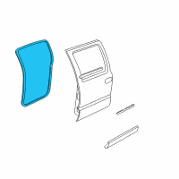 OEM 2004 Chevrolet S10 Weatherstrip Asm-Rear Side Door Diagram - 15100044