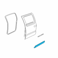 OEM 2002 GMC Sonoma Molding Asm-Rear Door Body Side Diagram - 15761413