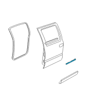 OEM Chevrolet S10 Weatherstrip, Rear Side Door Lower Diagram - 93310505