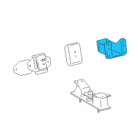 OEM 2005 Toyota Land Cruiser Front Mount Bracket Diagram - 12311-50090