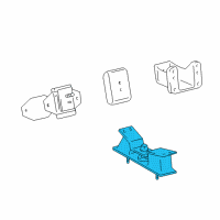 OEM 2001 Toyota Land Cruiser Rear Mount Diagram - 12371-50081