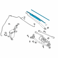 OEM 2013 Nissan Versa Window Wiper Blade Assembly Diagram - 28890-ZR81A