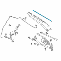 OEM 2015 Nissan Versa Wiper Blade Refill Diagram - 28895-EL00A