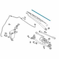 OEM 2016 Nissan Versa Wiper Blade Refill Diagram - 28895-EL00A