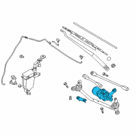 OEM 2012 Nissan Versa Motor Assy-Windshield Wiper Diagram - 28810-3AN1A