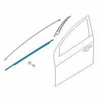 OEM 2015 Hyundai Sonata Weatherstrip Assembly-Front Door Belt Outside RH Diagram - 82220-C1000