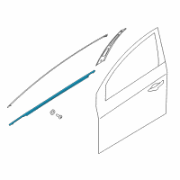 OEM 2017 Hyundai Sonata Weatherstrip Assembly-Front Door Belt Outside RH Diagram - 82220-C1000