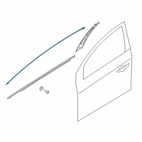 OEM 2015 Hyundai Sonata Moulding Assembly-Front Door Frame, LH Diagram - 82850-C1000