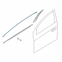 OEM 2016 Hyundai Sonata Moulding Assembly-Front Door Frame, LH Diagram - 82850-C1000