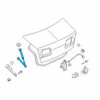 OEM Lincoln Strut Cylinder Diagram - 7N7Z-54406A10-A