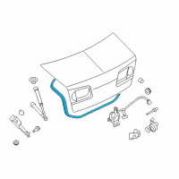 OEM 2007 Mercury Milan Weatherstrip Diagram - AE5Z-5443720-A