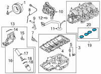 OEM 2017 Ford Mustang Clutch & Pulley Gasket Set Diagram - BR3Z-9439-A