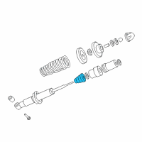 OEM 1992 Honda Prelude Stopper, Rear Bump Diagram - 52722-SS0-003