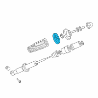 OEM 1996 Honda Civic Rubber, Rear Spring Mount (Showa) Diagram - 52686-SR0-003