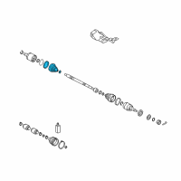 OEM Hyundai Sonata Boot Kit-Front Axle Differential Side Diagram - 10232-982