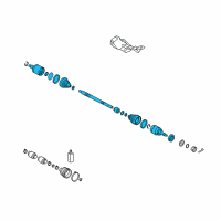 OEM Hyundai Sonata Shaft Assembly-Drive, RH Diagram - 49501-3Q750