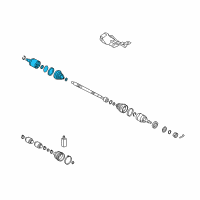 OEM 2013 Hyundai Sonata Joint Kit-Front Axle Differential Side Diagram - 49582-3S000