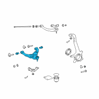 OEM 2008 Lexus GX470 Front Suspension Lower Control Arm Sub-Assembly, No.1 Left Diagram - 48069-60010