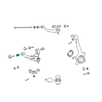 OEM Toyota FJ Cruiser Lower Control Arm Front Bushing Diagram - 48654-60030