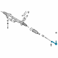 OEM BMW X5 Steering Tie Rod End Left Diagram - 32-10-6-858-736