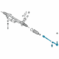 OEM 2016 BMW X6 Steering Tie Rod Assembly Left Diagram - 32-10-6-858-735