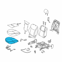 OEM 2012 Toyota Prius V Seat Cushion Pad Diagram - 71511-47110