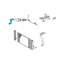 OEM 2010 Toyota RAV4 Upper Hose Diagram - 16572-0V020