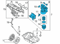 OEM Hyundai Santa Fe Complete Assembly-Oil Filter Diagram - 26300-2MHA0