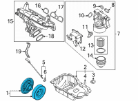 OEM Hyundai Santa Fe DECOUPLER-BASFILTR & TVD Assembly Diagram - 25290-2MHA1