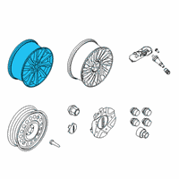 OEM Lincoln Corsair WHEEL ASY Diagram - LJ7Z-1007-D