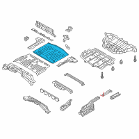 OEM 2014 Nissan Leaf Floor - Rear, Rear Diagram - 74511-3NF0A