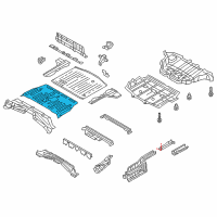 OEM 2012 Nissan Leaf Floor Re Front Diagram - G4510-3NAMA