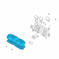 OEM 2009 Hyundai Genesis Cushion Assembly-Rear Seat Diagram - 89100-3M710-BAW