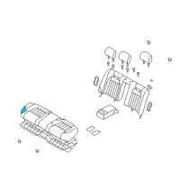 OEM 2013 Hyundai Genesis Frame & Pad Assembly-Rear Seat Cushion Diagram - 89150-3M200