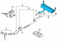 OEM 2021 Kia Seltos Rear Muffler Assembly Diagram - 28710Q5150
