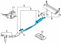 OEM 2021 Kia Seltos Center Muffler Assembly Diagram - 28650Q5150