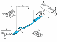 OEM 2021 Kia Seltos Center Muffler Complete Diagram - 28600Q5160